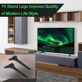 Dinghosen Hisense TV stand legs compact design saves space.