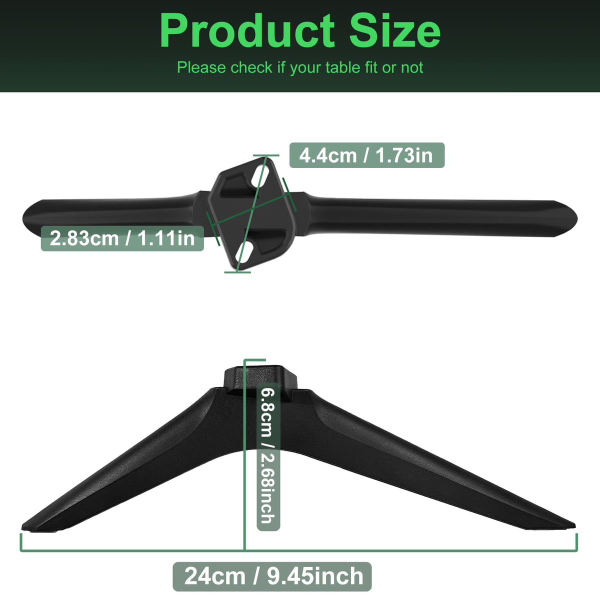 Dinghosen Hisense TV stand legs stable and reliable.