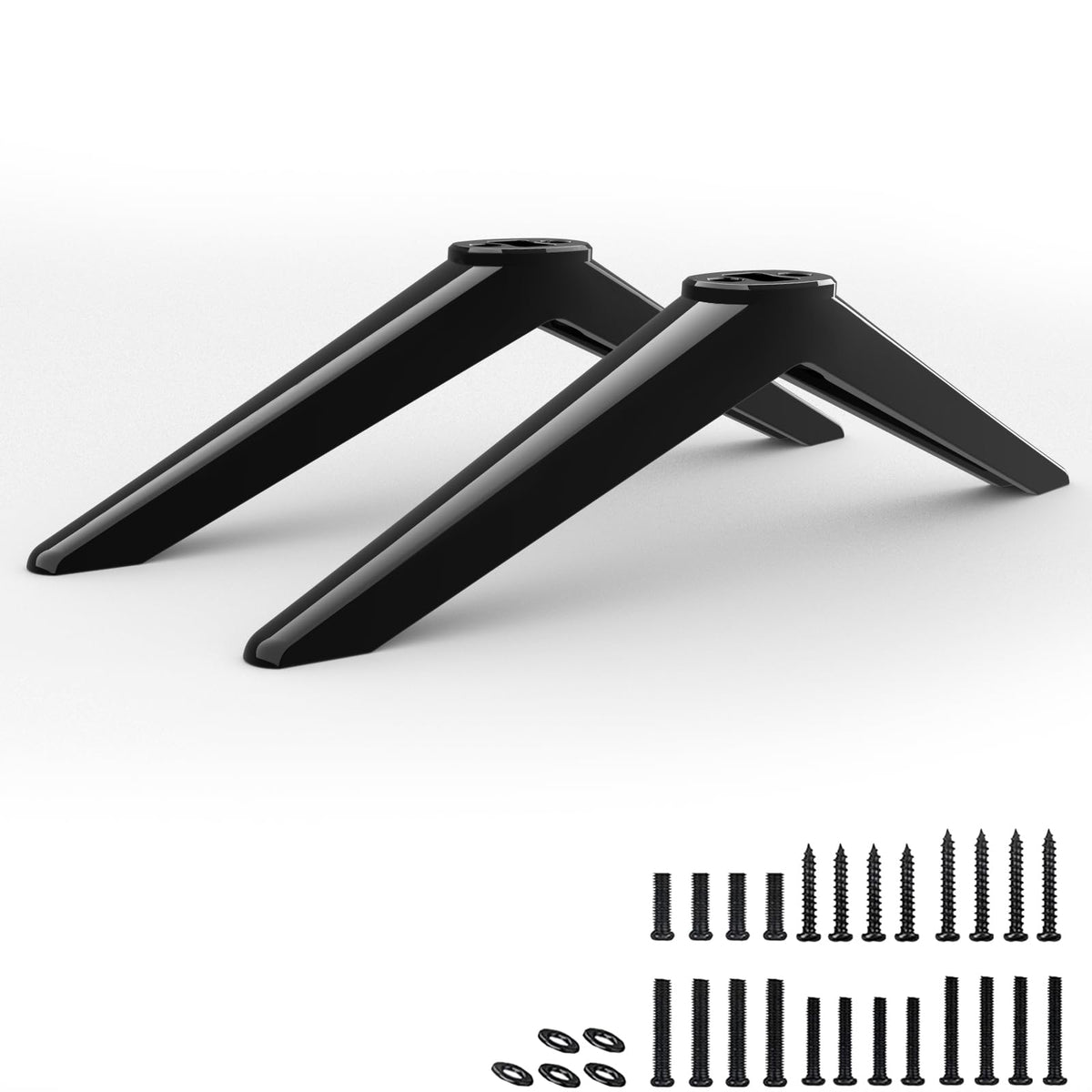 Dinghosen Philips stand black finish for a sleek look.