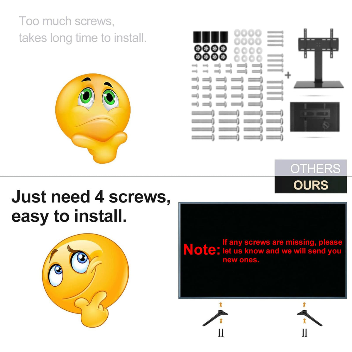 Dinghosen screws and instruction included simplify DIY installation.