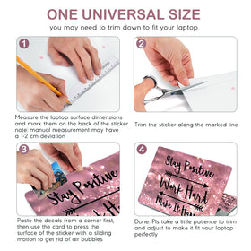DINKY 15.6-inch coverage pink-letters skin tailored for laptop edges.
