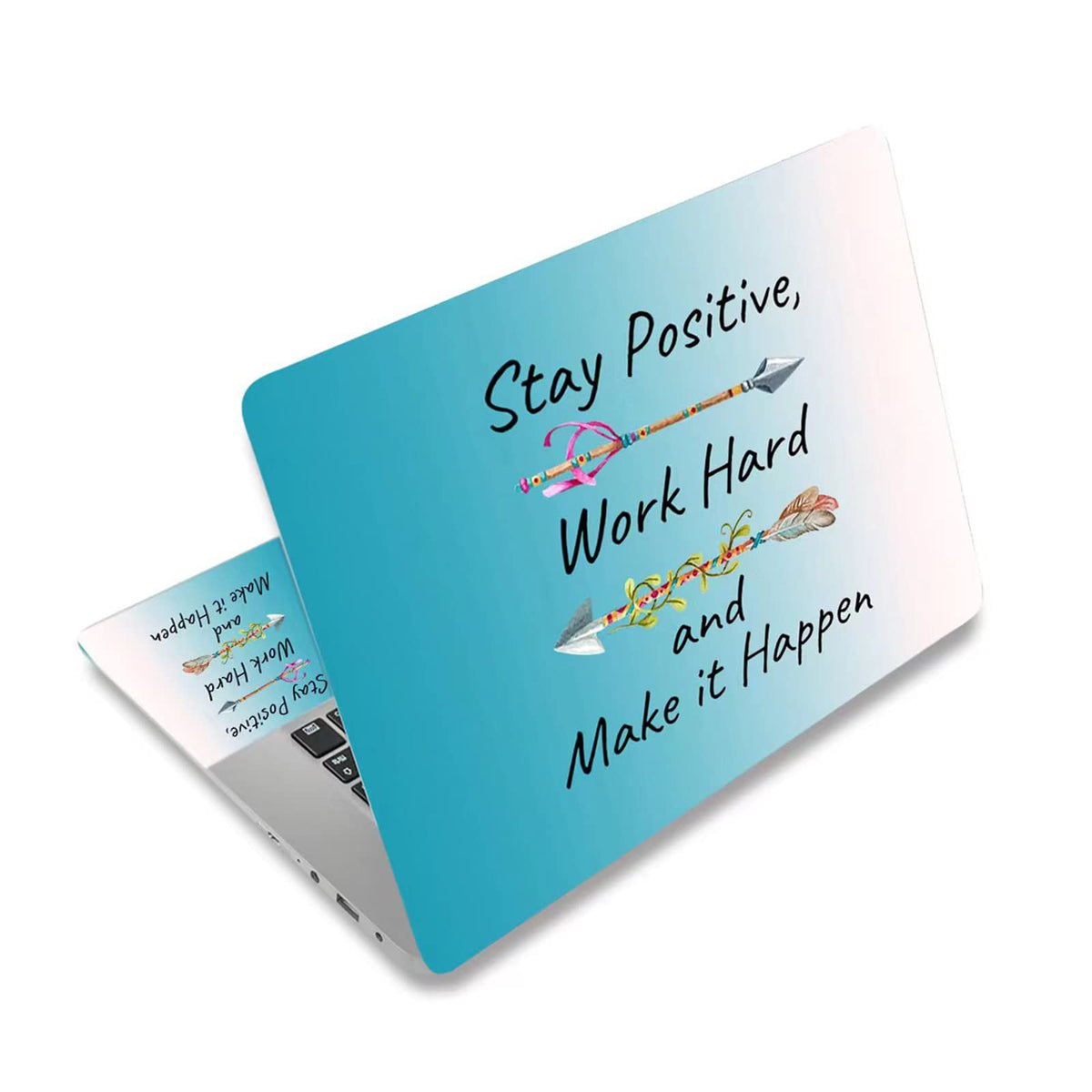 DINKY laptop skin back screen with vibrant graphic for scratch protection.