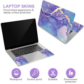 DINKY purple marble skin detachable layers enable easy removal.