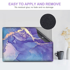 DINKY purple marble skin leaves no residue on removal.