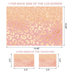 DINKY leopard print laptop skin provides full surface coverage for laptops.