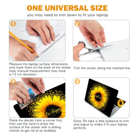 DINKY Sunflower skin packaging and included accessories overview.