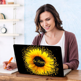 DINKY Sunflower size guide visual for 15.6 inch coverage.
