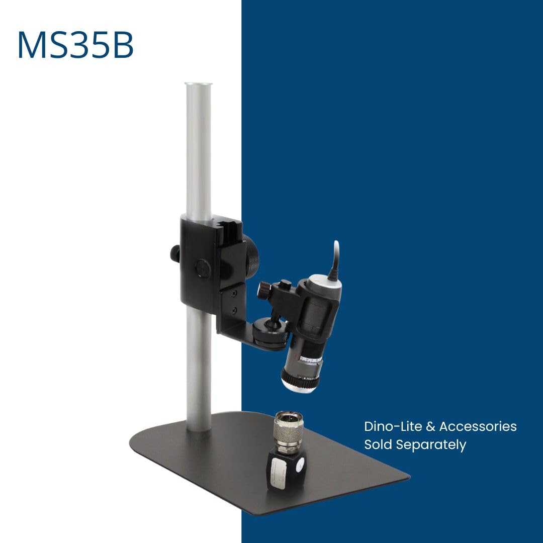 Dino-Lite MS35B stainless steel and aluminum build offers durable, lightweight portability.