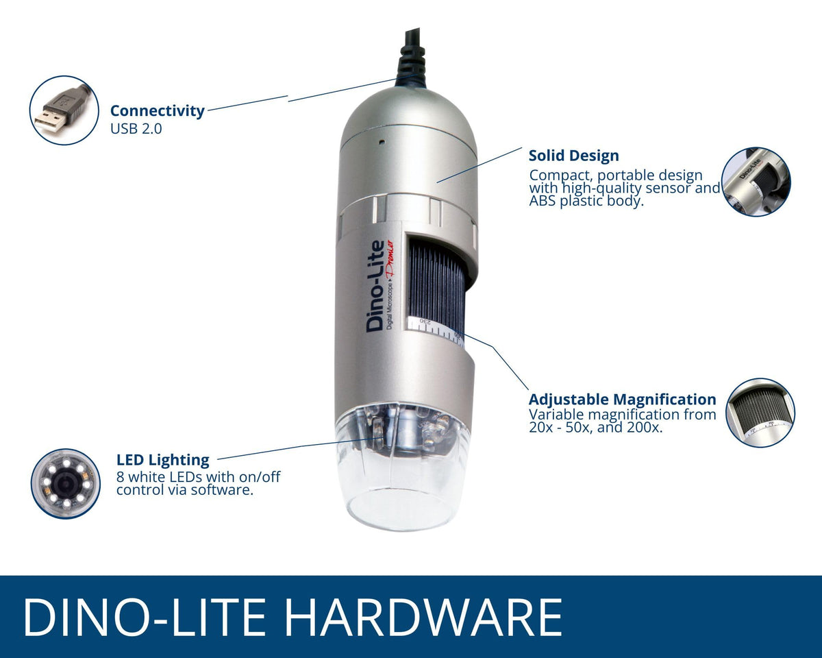 Dino-Lite AM3111 with DinoCapture software supports easy annotation and capture.