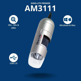 Dino-Lite AM3111 shows a sample microstructure magnified for precise inspection.
