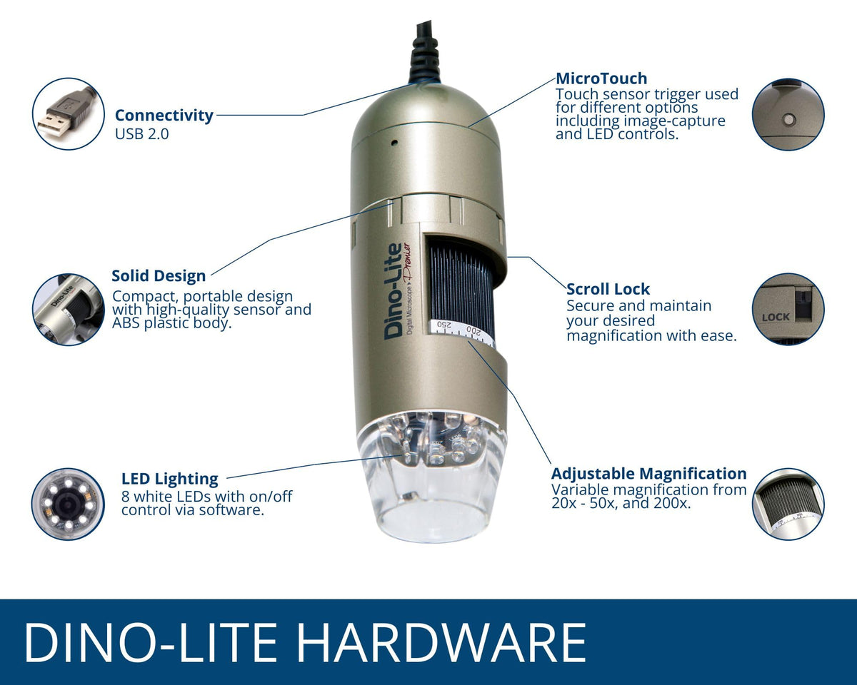 Dino-Lite AM4113T 30fps video capture supports smooth real-time monitoring