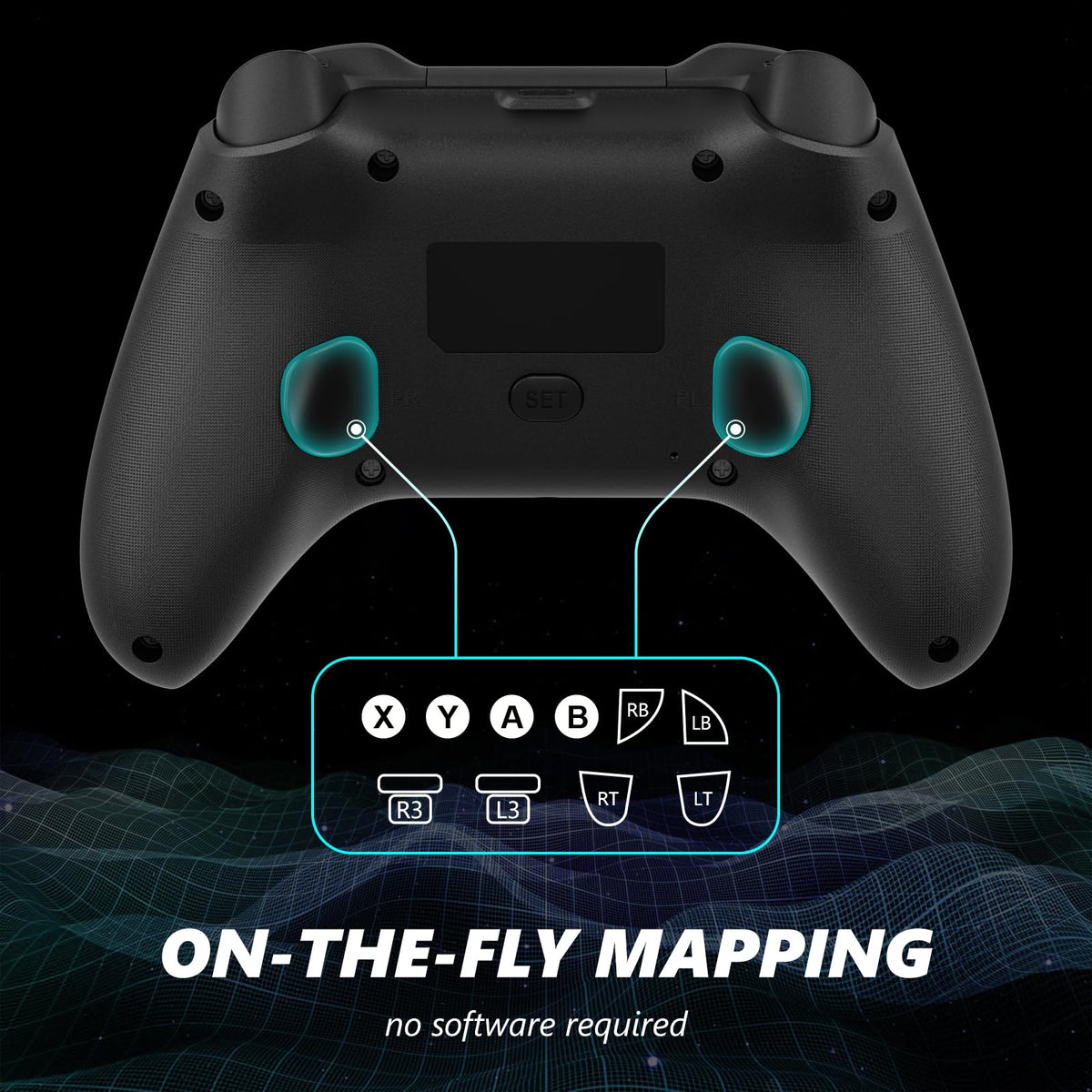 Dinosoo close-up of Hall-effect joystick demonstrating precise, drift-resistant control