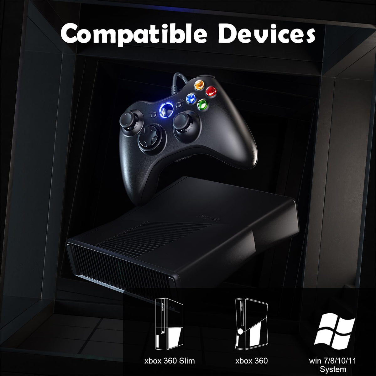 Ergonomic palm-arc grip on the Dinosoo controller supports extended sessions