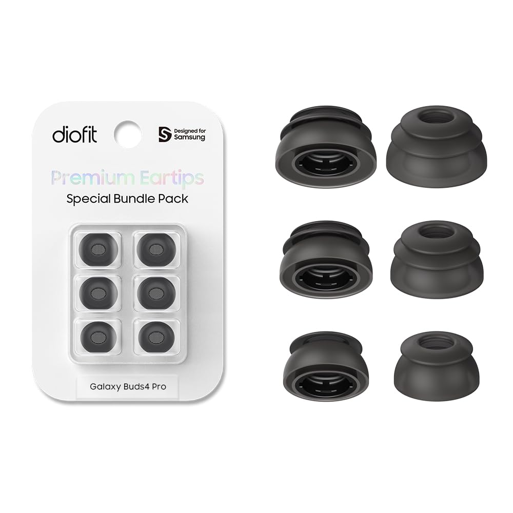 Diofit custom-fit eartips adapt to ear shape for Galaxy Buds4 Pro