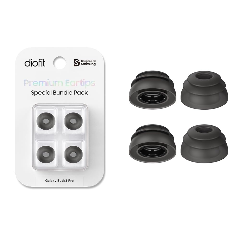 Diofit multi-flange tip structure creates a secure internal grip for active use.