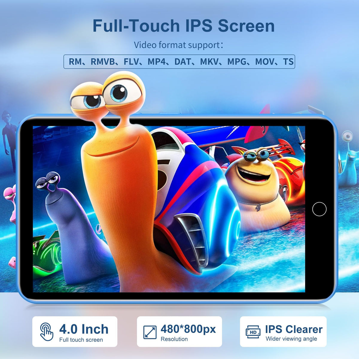 Diofox Android system supports MP3 and MP4 playback via apps.