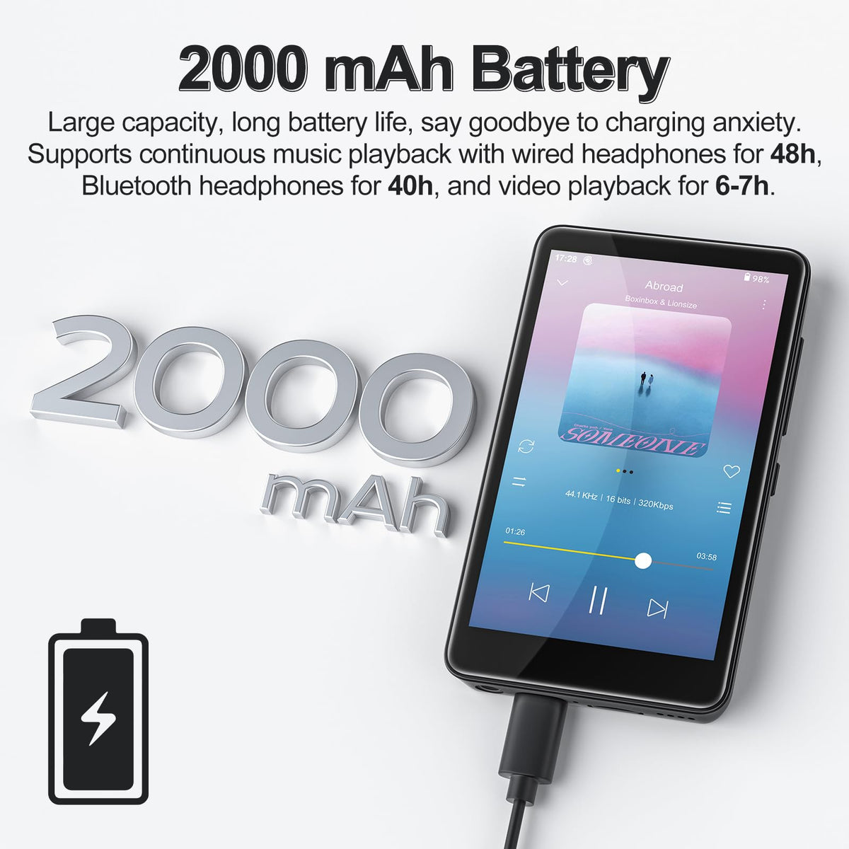 Diofox versatile device with voice recorder FM radio and e book reader.