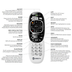 DIRECTV Genie remote fast response for instant navigation