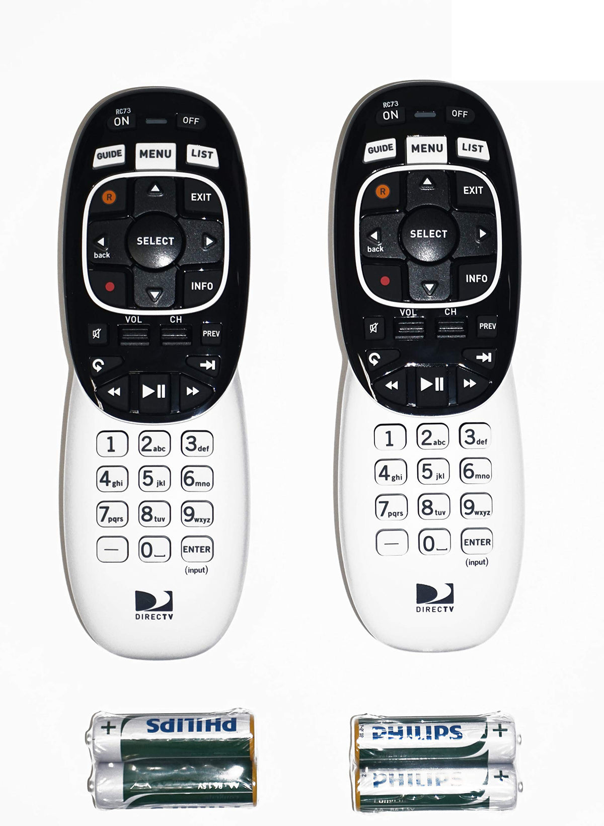 DIRECTV RC73 front view showing compact ergonomic design and faster control