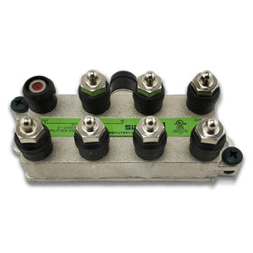 Directv SWM 8-way splitter back shows power-passing port and connections.