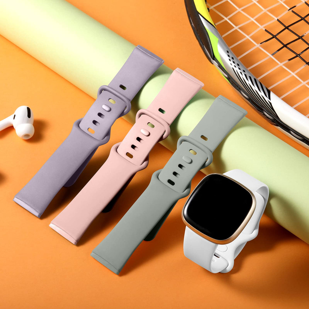All-day comfort with soft TPU and sweat resistance.