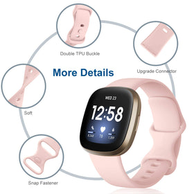 Dirrelo Versa 3/ Sense white band suited to any outfit.