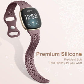 Dirrelo floral hollow lace band for Versa 3 elevates feminine style
