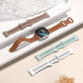Dirrelo floral lace hollow-out band on Sense 2 offers lightweight, breathable comfort.