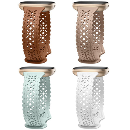 Dirrelo floral lace hollow-out band on Versa 3 with secure fit and stylish design.