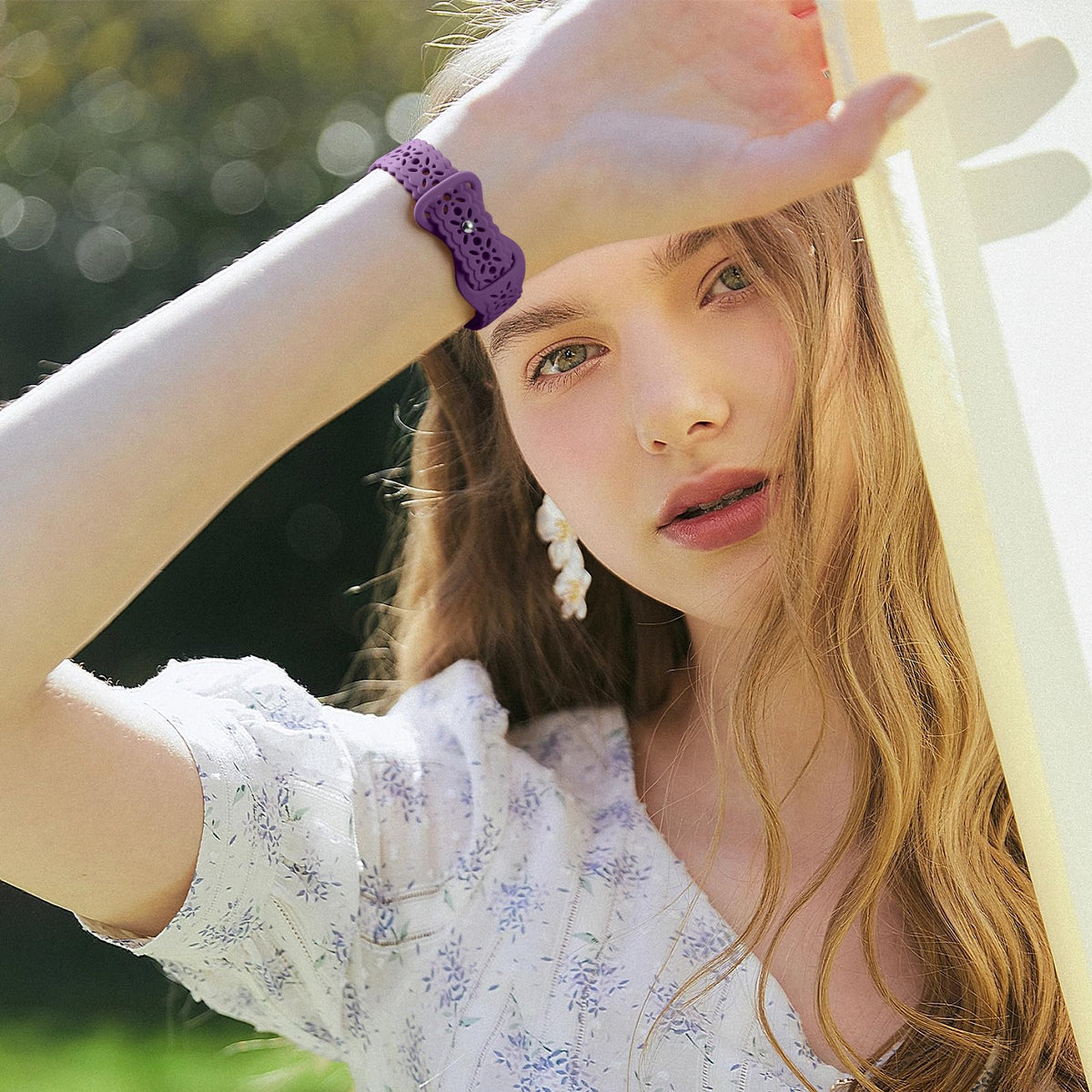 Dirrelo floral pattern on-wrist look adds subtle fashion flair