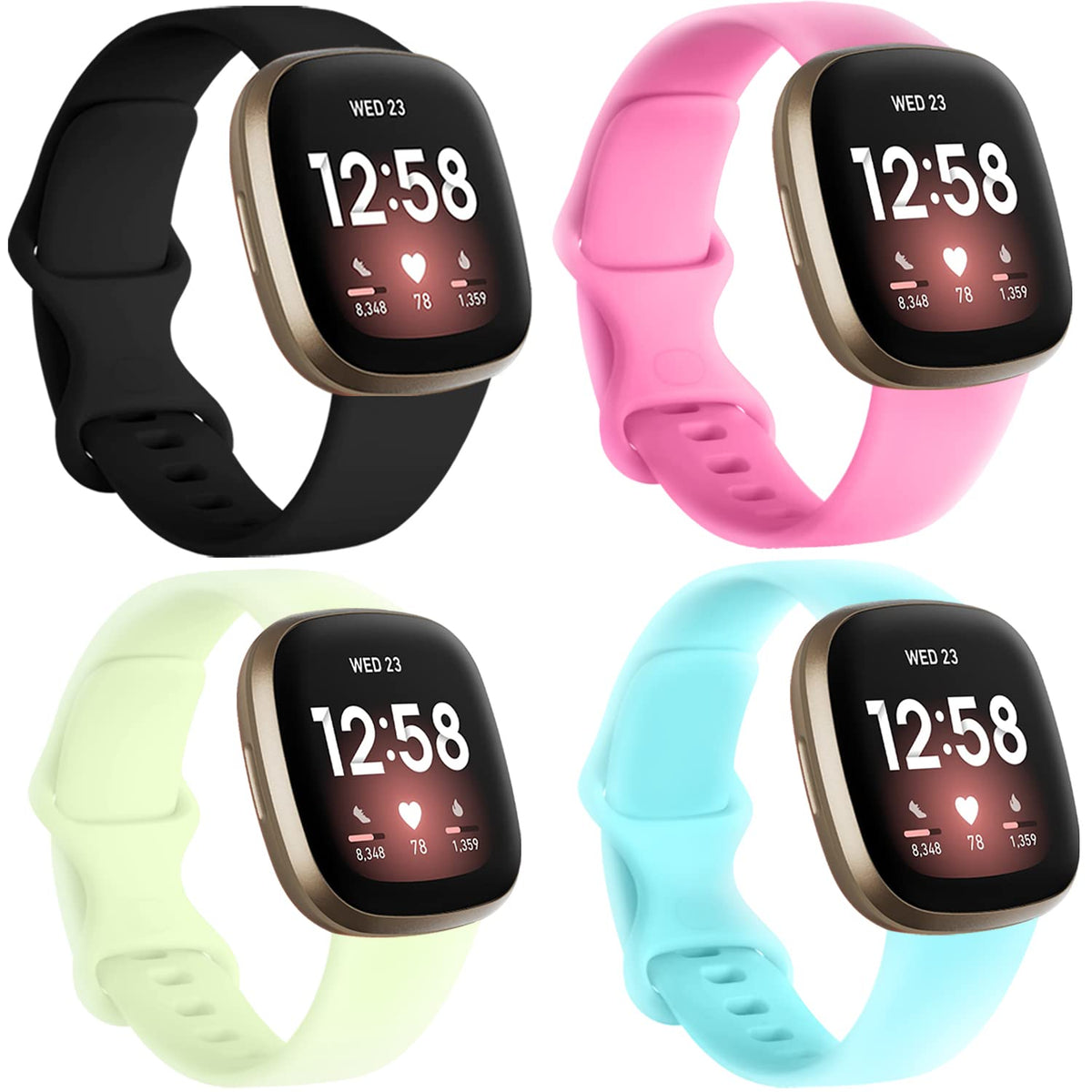 Dirrelo front view black and luminous band showing secure fit and style