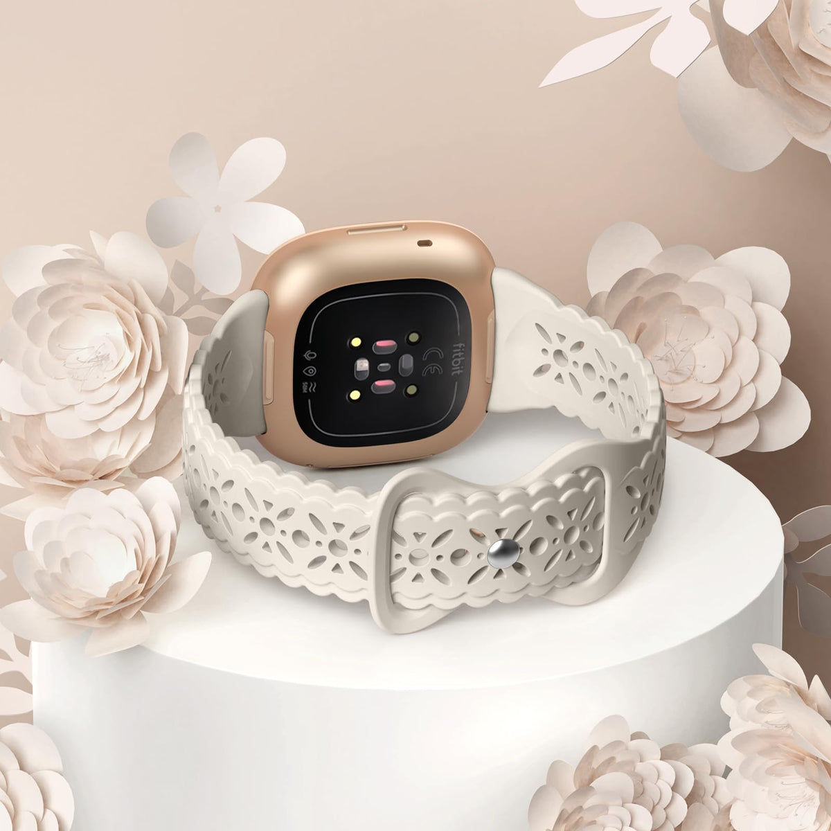 Dirrelo lace silicone band for Versa 4 blends fashion with lightweight comfort