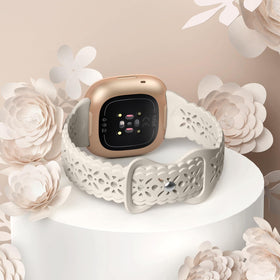 Dirrelo lace silicone band for Versa 4 blends fashion with lightweight comfort
