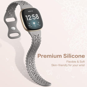 Dirrelo ultrathin silicone band on wrist, breathable all-day wear.