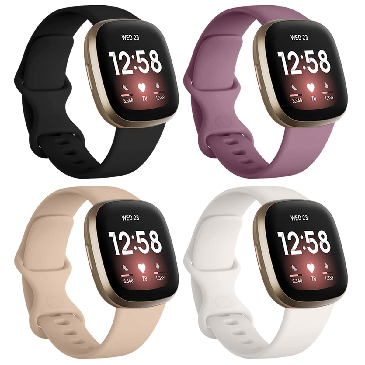 Dirrelo Versa 3 band black close up for comfortable daily wear
