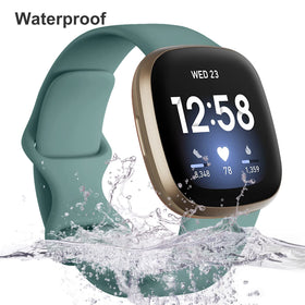 Dirrelo Versa 3 red band adds vibrant flair for an active day.