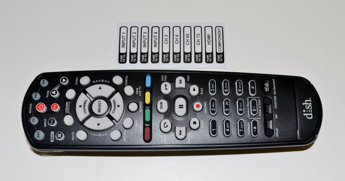 DISH 40.0 remote held in hand to show size and comfortable grip