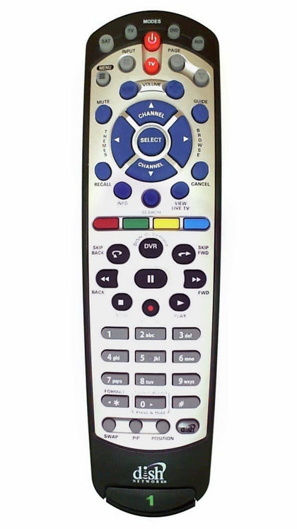 Dish Network 21.1 IR/UHF PRO remote for DISH receivers, supports TV1 and TV2 setups
