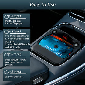 Dislind remote control supports AUX mode for convenient track changes on the go.
