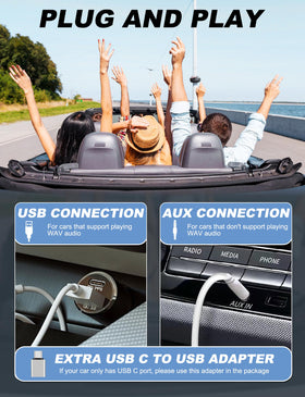 Dislind external CD player USB extension cable for flexible in-car placement