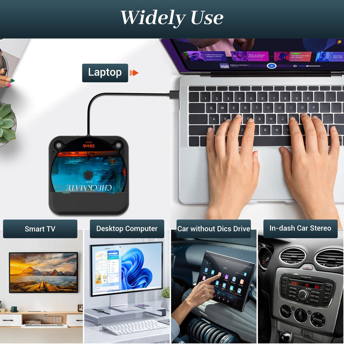 Dislind small device works with TVs and laptops for versatile music or movie nights.