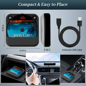 Dislind remote, USB-C adapter, extension cable, and AUX cable for ready-to-use setup.