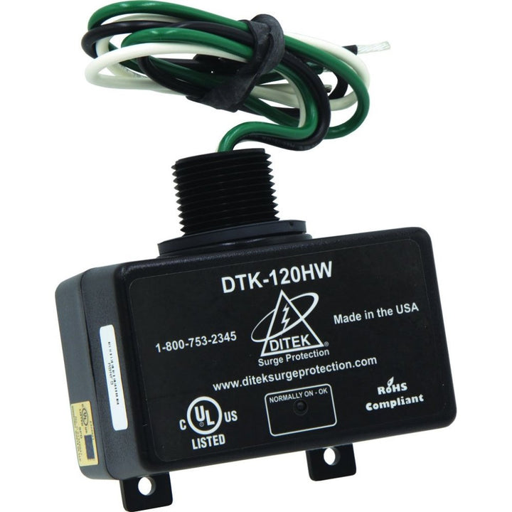 Ditek DTK front panel view with LED status light for quick protection checks