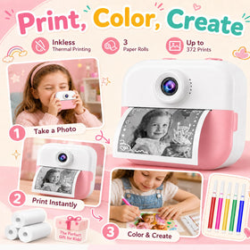DITUPAN Kids Camera side shot, lightweight and travel ready for adventures.