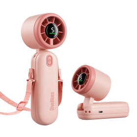 Diveblues Mini Fan with LED display shows battery and speed for simple on-the-go control.