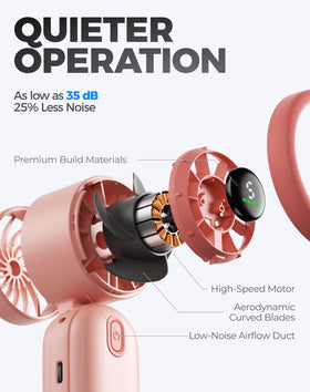 Diveblues Mini Fan ultra-light and compact for all-day cooling.