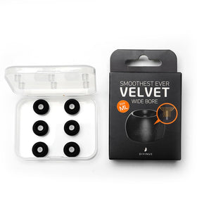 HiFiGo Divinus Velvet Eartips satin matte texture resists dust.