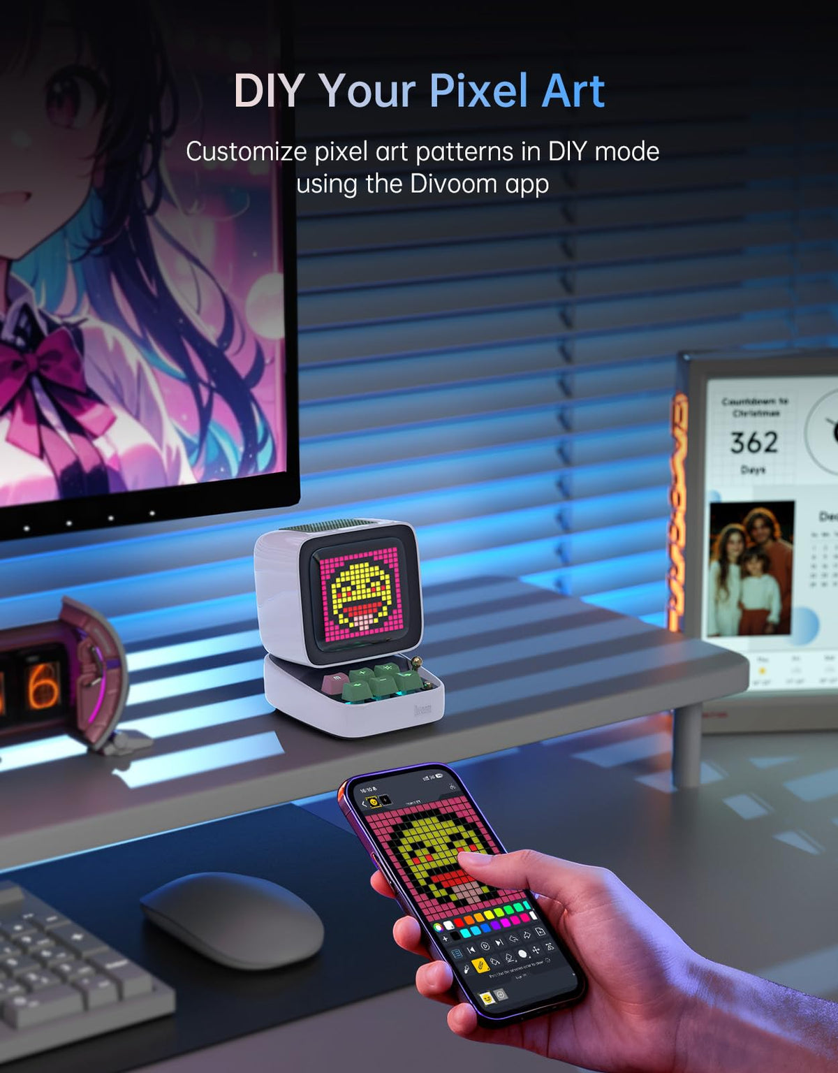Divoom Ditoo Pro 15W DSP audio delivers clear, balanced sound at your desk