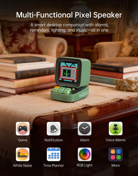Divoom Ditoo Pro Bluetooth streaming keeps music synchronized with your workspace