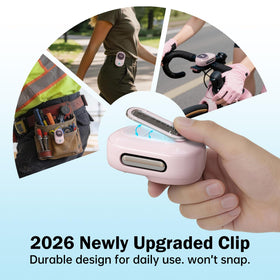 Divoom Itour-S clip detail with steel pins and rubber pad, ensures secure attachment